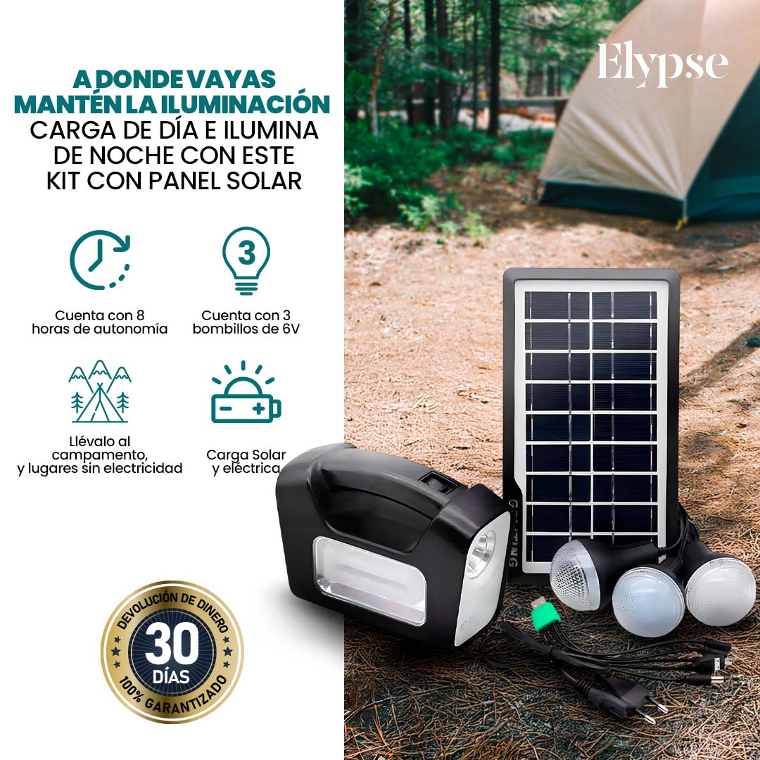 La Solución #1 Para Apagones: Kit Lampara De Emergencia Solar