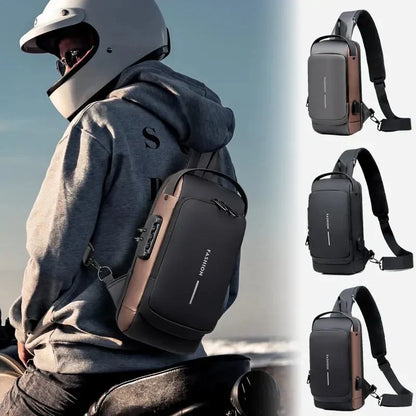 Bolso Cruzado Antirrobo Impermeable con USB